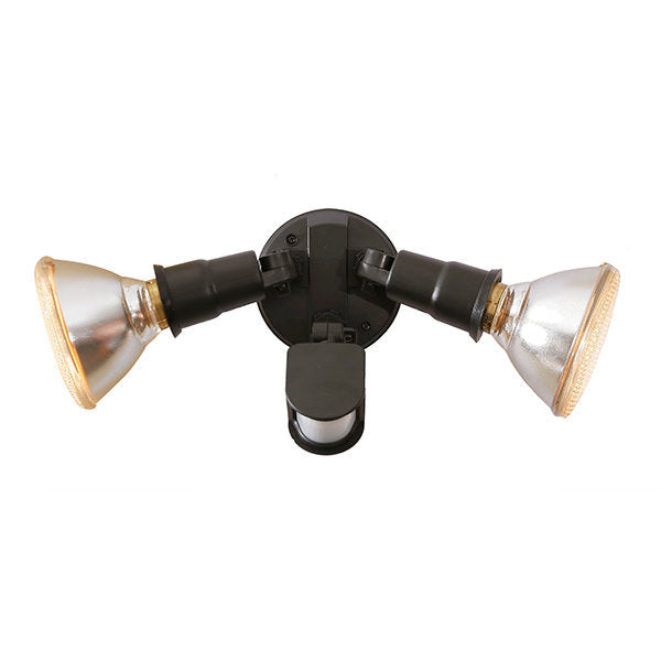 PAR38 Black Motion Sensor Wall Light (Excluding Globes)