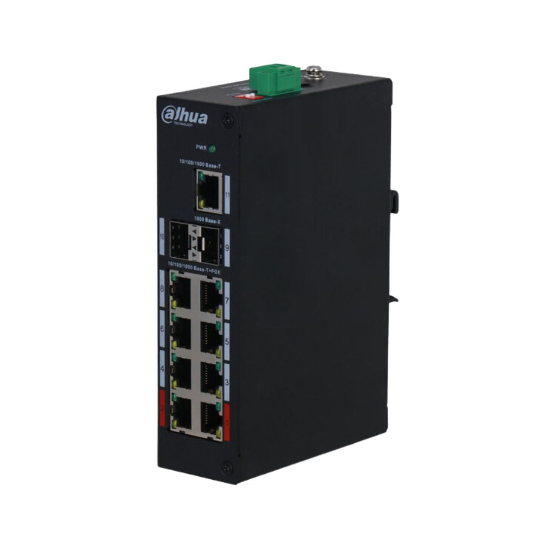 Dahua 8-Port Gigabit PoE Switch – 8× PoE Ports + 2× SFP Uplink Ports