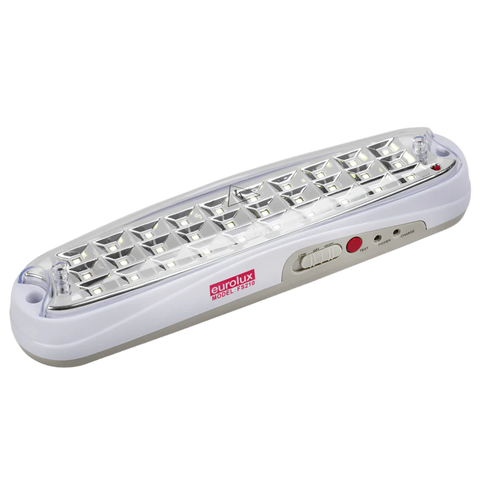 Eurolux White LED Emergency Light – Rechargeable IP20 Wall Mount