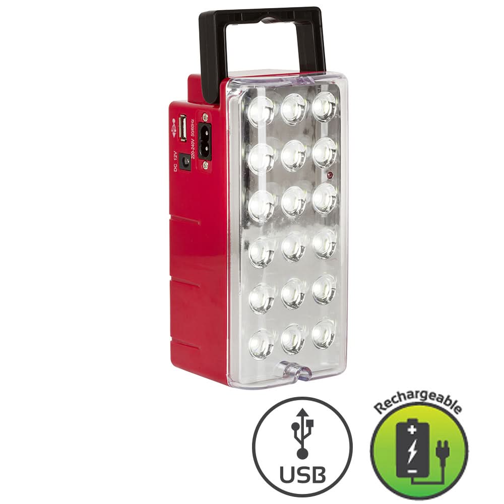 Red LED Lantern Light – Rechargeable & Portable