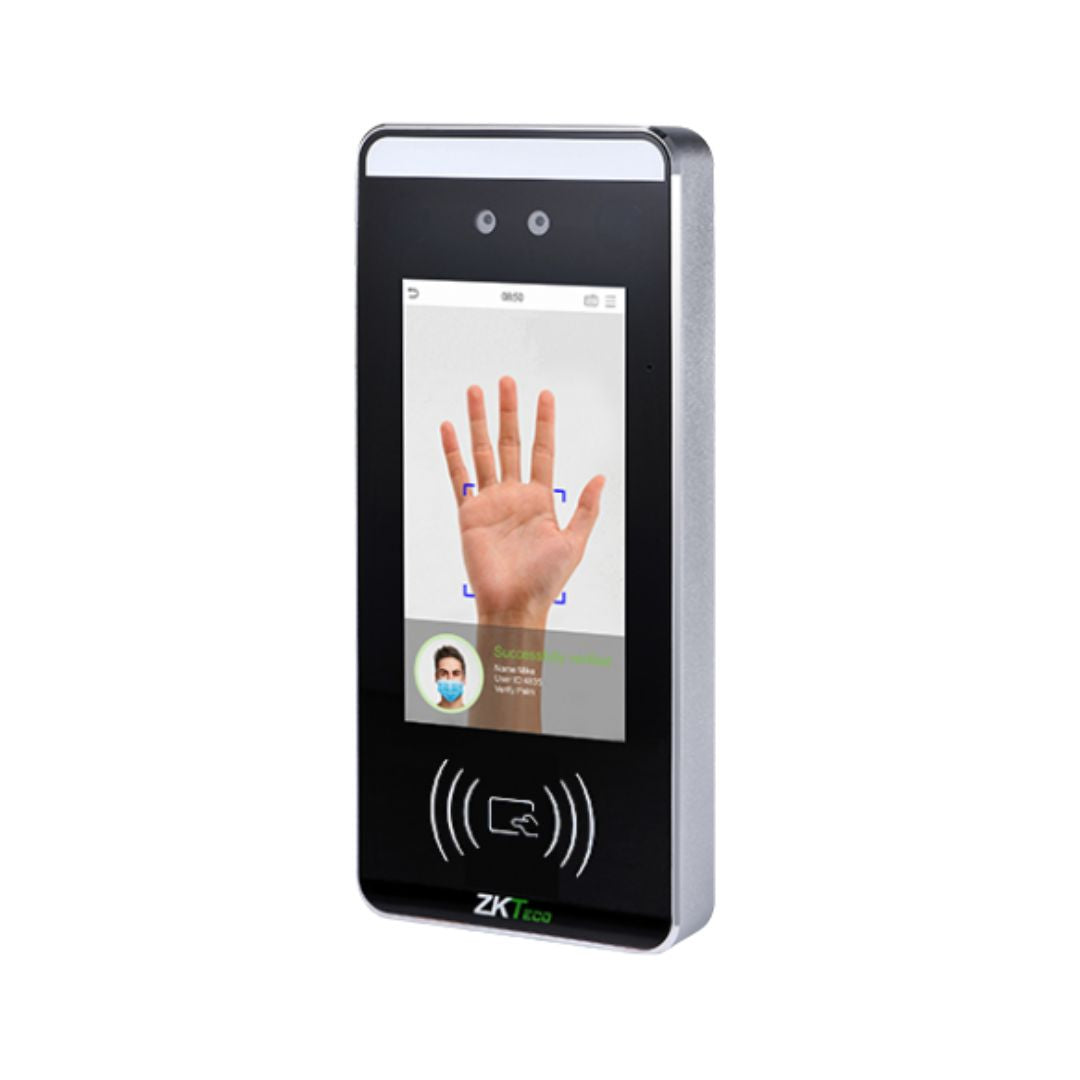 ZKTeco Indoor Face & Palm Recognition Terminal – Mask Detection + WiFi (AC, 3000 User Capacity)