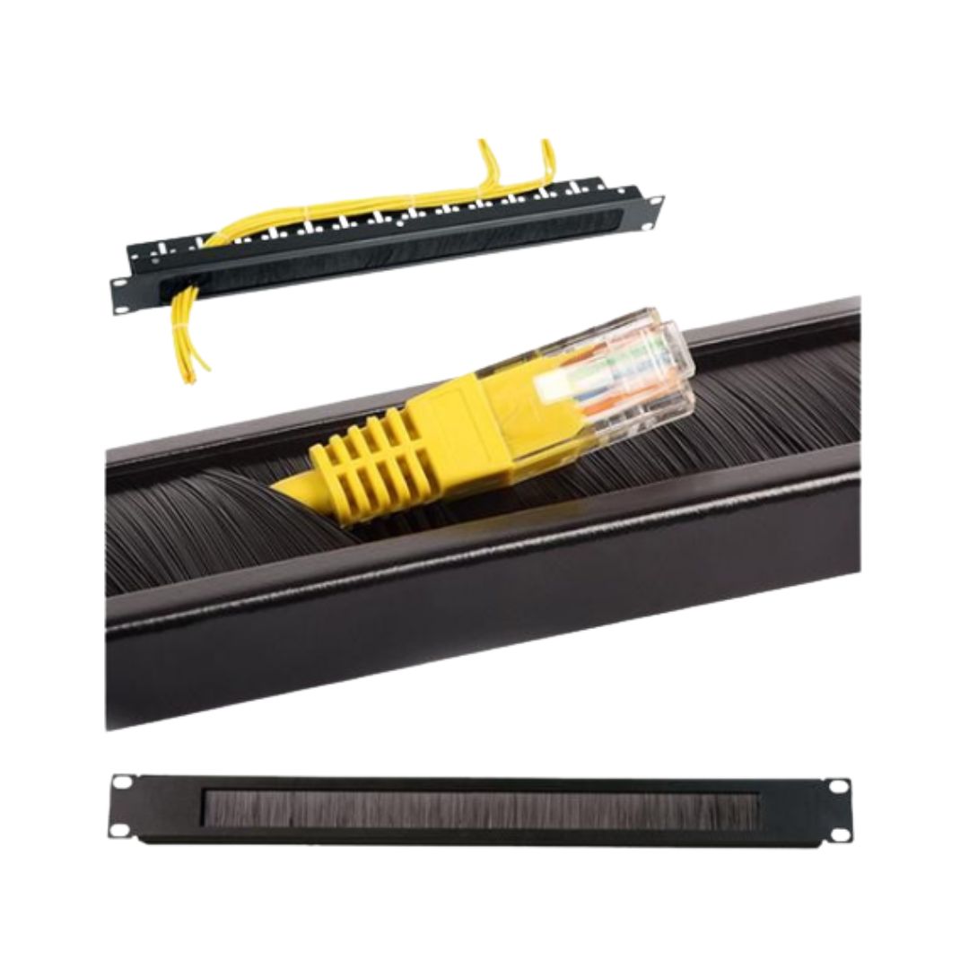 1U Brush Panel for 600mm Cabinet