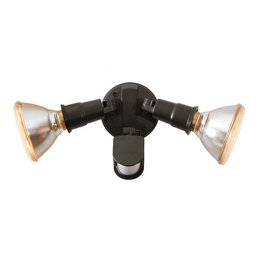 PAR38 Black Motion Sensor Wall Light (Excluding Globes)