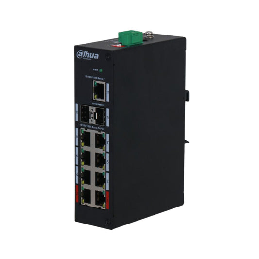 Dahua 8-Port Gigabit PoE Switch – 8× PoE Ports + 2× SFP Uplink Ports