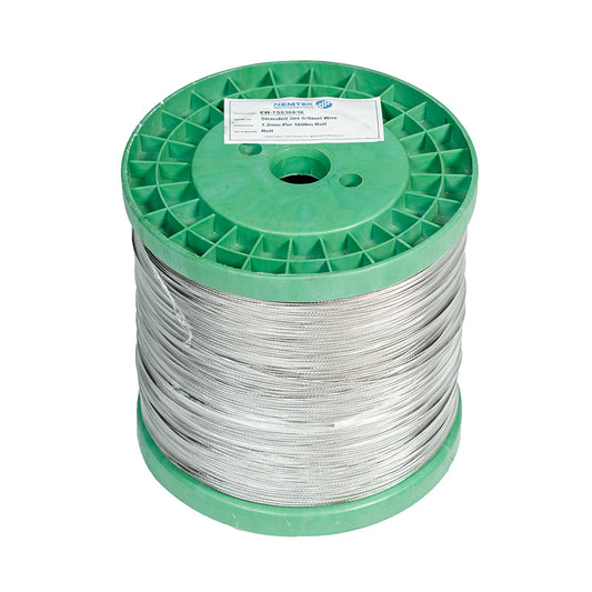 Nemtek Stainless Steel Wire 304 Grade – 1.2mm (1375m Roll, 12.5kg)
