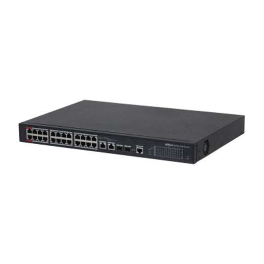 Dahua 24-Port Gigabit Smart PoE Switch – 2 Uplink Ports, 240W