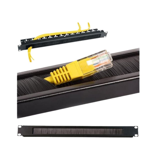 1U Brush Panel for 600mm Cabinet